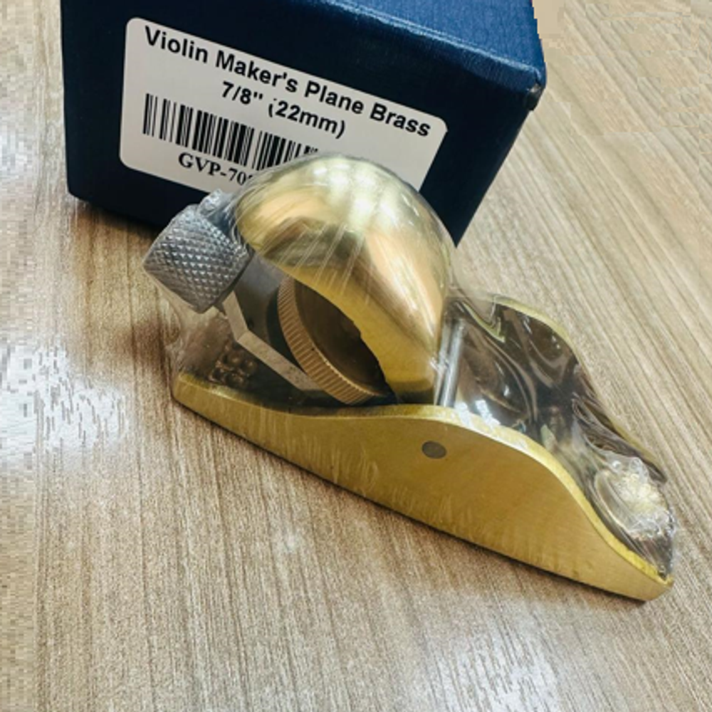 Новинка! Рубанок мини латунный Brass Mini Violin Makers Plane 7/8" 85 мм, лезвие 20 мм GARVIN SVP-7089