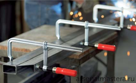 АКЦИЯ ЗИМА 2026! Цельнометаллическая струбцина classiX GS с традиционной деревянной рукояткой BESSEY BE-GS25