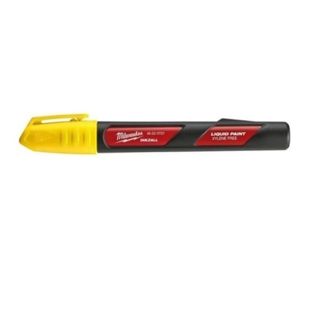 ХИТ! Маркер строительный желтый 1 шт на основе жидкой краски INKZALL Yellow-LP Milwaukee 48223721