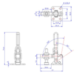 ХИТ! Зажим механический с вертикальной ручкой усилие 50 кг Woodwork GH-101-A