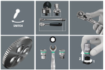 Новинка! Набор 28 предметов 8100 SA 8 Zyklop Metal Switch с трещоткой, реверс, 1 / 4 дюйм WERA WE-004018