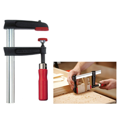Новинка! Струбцина чугунная BESSEY 160 / 80, 5.5 кН деревянная ручка BE-TPN16BE