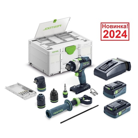 Аккумуляторная ударная дрель - шуруповёрт QUADRIVE TPC 18/4 5,0 / 4,0 I-Set / XL FESTOOL 577622