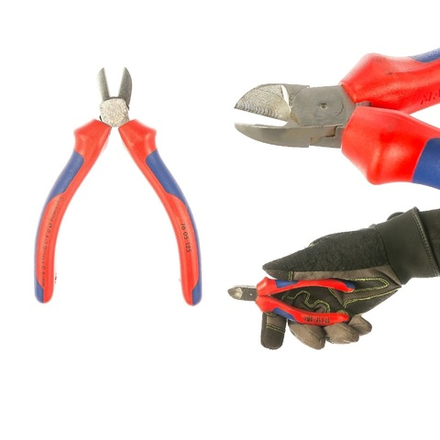 Бокорезы электромеханика 125 мм, хром, 2х компонентные ручки KNIPEX KN-7605125