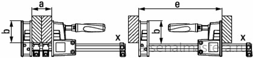 Корпусная струбцина REVO KRE 300/95 BESSEY BE-KRE30-2K