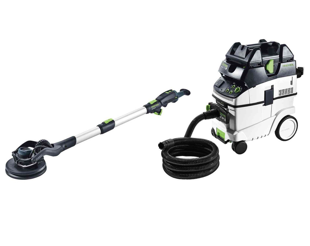 Шлифовальная машинка для стен и потолков Festool PLANEX LHS 2 225/CTM 36-Set со светодиодной подсветкой, пылеудаляющий аппарат CTM 36 E AC Planex, в систейнере SYS3 XXL 337 576698