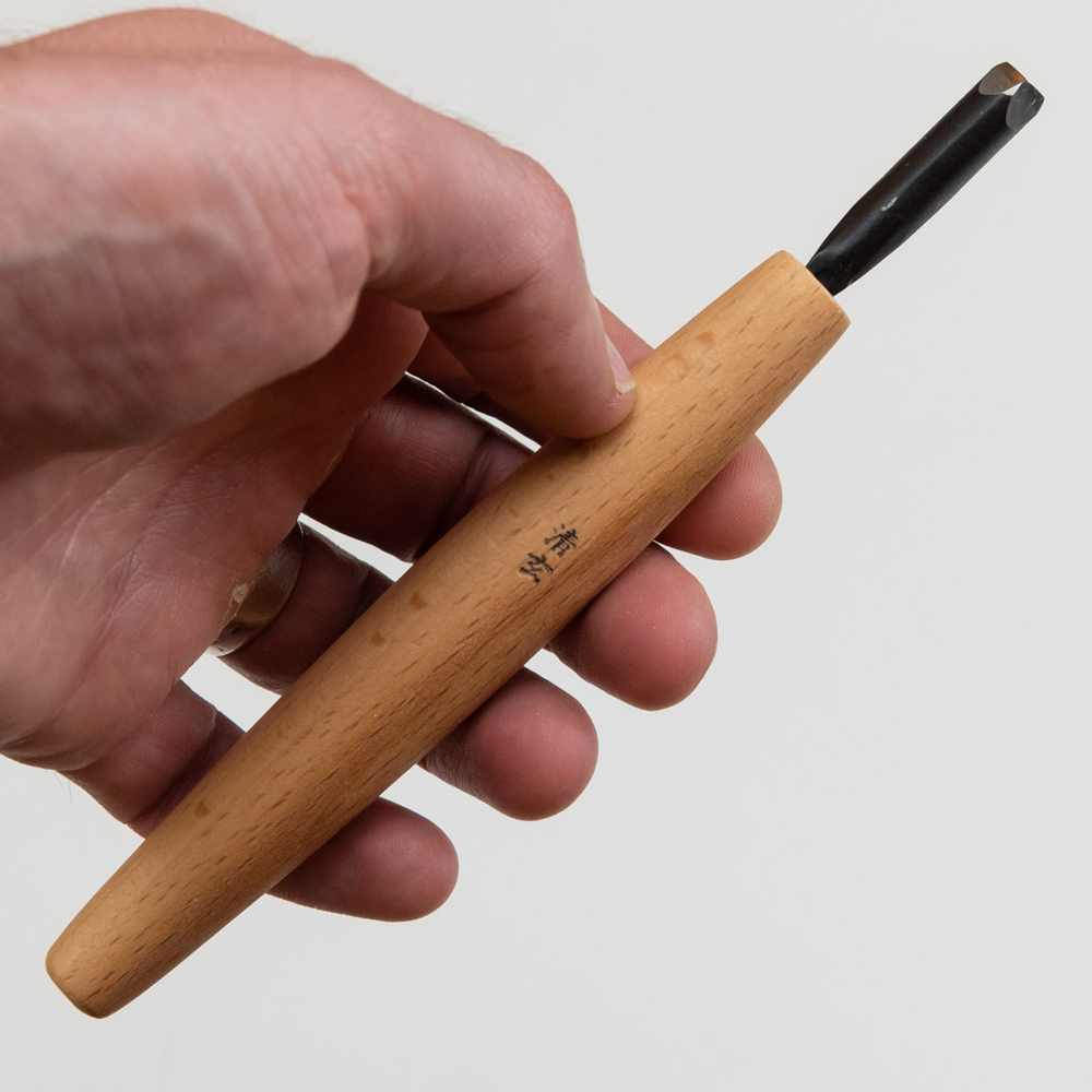 Новинка! Стамеска японская для резьбы по дереву Miki Tool Seigen N 12, угловая, V-образная, 6 мм, Эйсмус М00019868