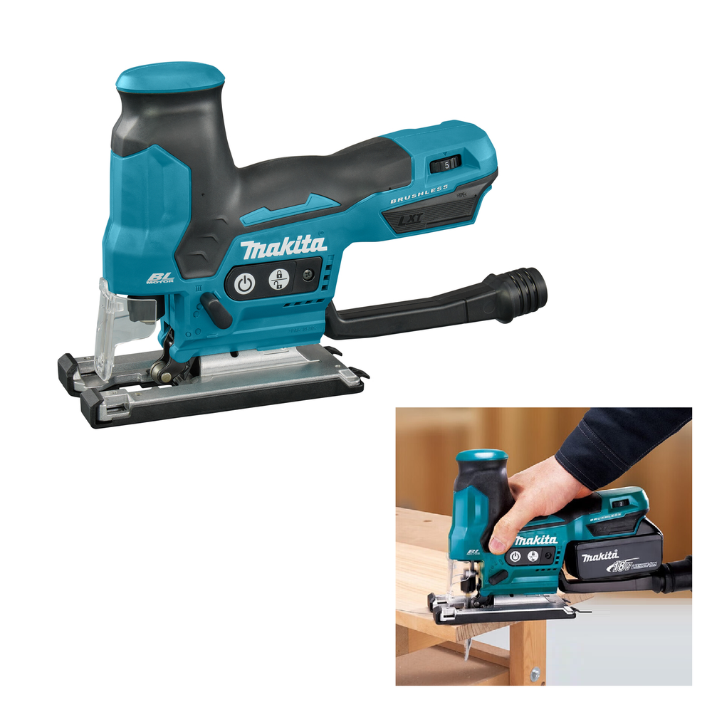 Новинка! Аккумуляторный лобзик Makita LXT BL 18В, 3-ступенчатый маятниковый ход пилки, Т-образная ручка DJV185Z