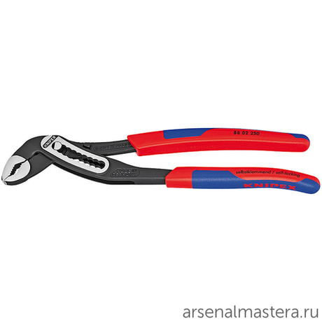 Клещи переставные Alligator 300 мм (КЛЮЧ АЛЛИГАТОР) зев 70 мм, фосфатированные, 2-комп ручки, 88 02 300 KNIPEX KN-8802300