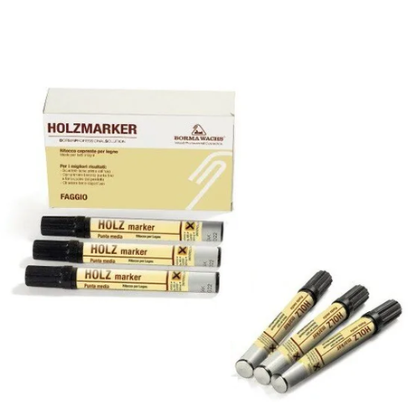 Новинка! Маркер ретуширующий Borma Holzmarker цвет RAL 9016 для устранения дефектов на деревянных, ламинированных, пластиковых поверхностях 0700 RAL9016