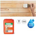 АКЦИЯ ВЕСНА! Антисептик Timbercare Aqua Бесцветный 20 л для внутреннего и наружного применения. Защитная пропитка на водной основе для нанесения кистью или окунанием. Для хвойных, мягких пород древесины 7001H HEMEL 10745