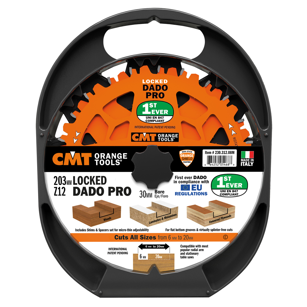 ТЕПЕРЬ ДЕШЕВЛЕ СУПЕР ХИТ! Диск пильный ДАДО 203 x 30 x 6 - 20 z 12 a 12 DADO CMT 230.312.08M