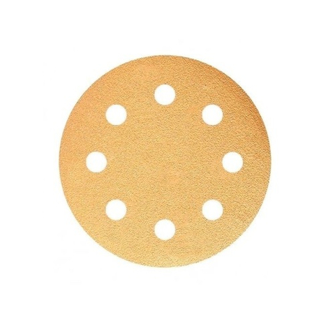 ХИТ! Шлифовальные круги в комплекте 100 шт GOLD B312T 125 мм на липучке 8 отверстий золотистый P 240 SUNMIGHT 58112-100