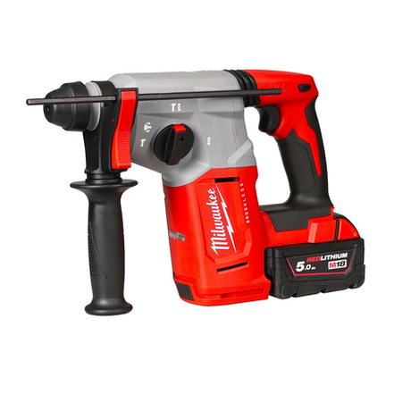Новинка! Комплект в кейсе M18 BLH-502X: Аккумуляторный перфоратор MILWAUKEE M18 BLH-0 ПЛЮС 2 шт Аккумулятора B5 5.0 Ач и Быстрозарядное устройство M12-18 FC 4933478894