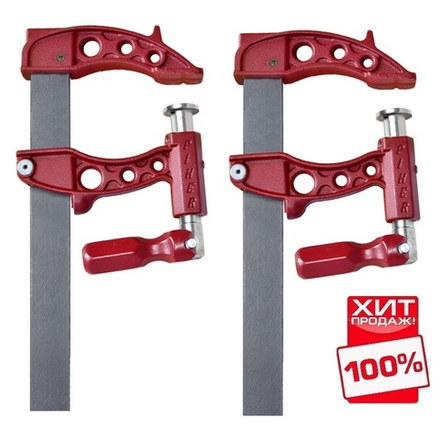 ВМЕСТЕ ВЫГОДНЕЕ ХИТ! Комплект 2 шт Струбцины винтовые F-образные Maxi-F 40 х 12 см 9000N 60040 Piher М00005893 N027-2AM