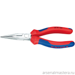 Длинногубцы 160 мм с режущими кромками, хром, 2-комп ручки 25 05 160 KNIPEX KN-2505160