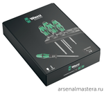 Набор 6 предметов ОТВЕРТКИ + подставка, PZ 1 x 80 / 2 x 100, SL 0.5 x 3.0 334 / 355 / 6 Rack Kraftform Plus Lasertip 105656 WERA WE-105656