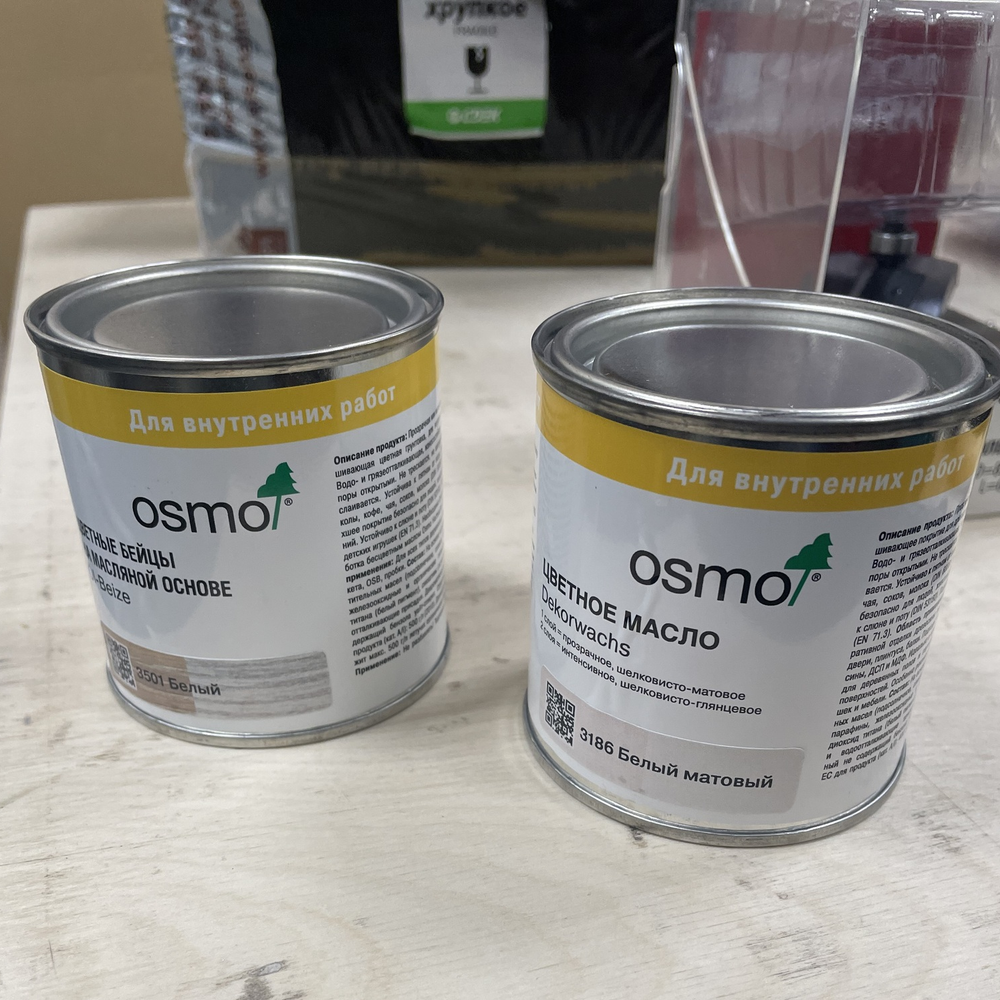 Новинка! Цветные бейцы на масляной основе Osmo Ol-Beize 3501 Белый прозрачный 0,22 л для тонирования деревянных полов для внутренних работ 15100806_2