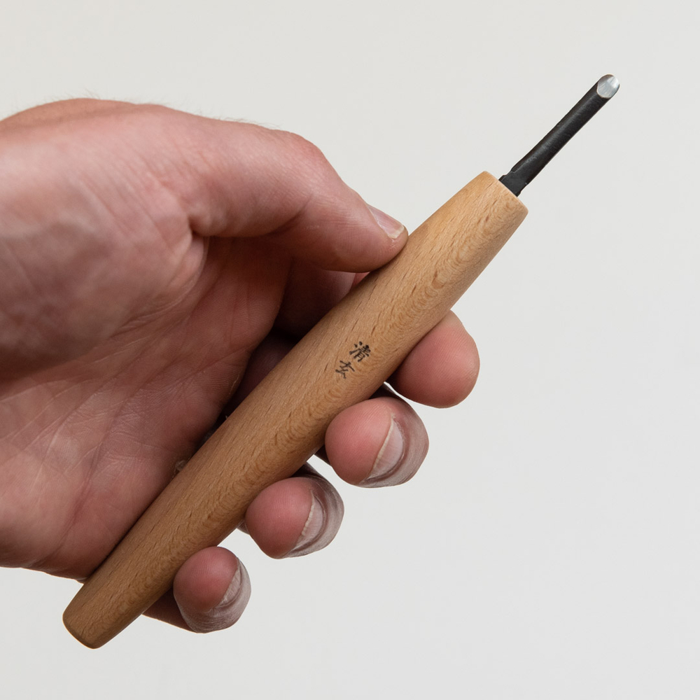 Новинка! Стамеска японская для резьбы по дереву Miki Tool Seigen N 4, полукруглая РК, 3 мм М00019861