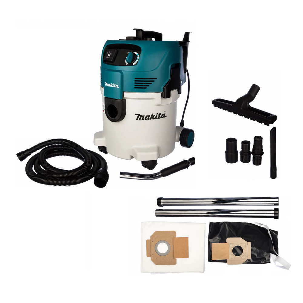 Новинка! Пылесос профессиональный строительный Makita VC 3012L 1,5 кВт 24/19 л, L-класса, для сухой и влажной уборки. Может работать в паре с электроинструментом мощностью до 2400 Вт VC3012L