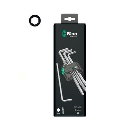 Набор 9 предметов Г-образные КЛЮЧИ SW 1,5; 2; 2,5; 3;4; 5; 6; 8; 10 950 PKL/9 SM N SB 073391 WERA WE-073391