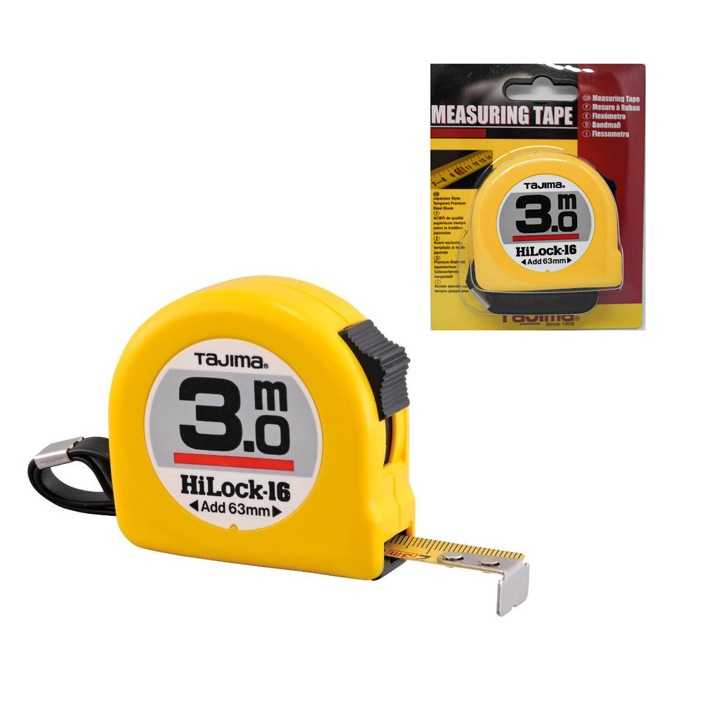 Новинка! Рулетка японская TAJIMA HI LOCK 3 м / 16 мм H6P30MY( L16-30E)