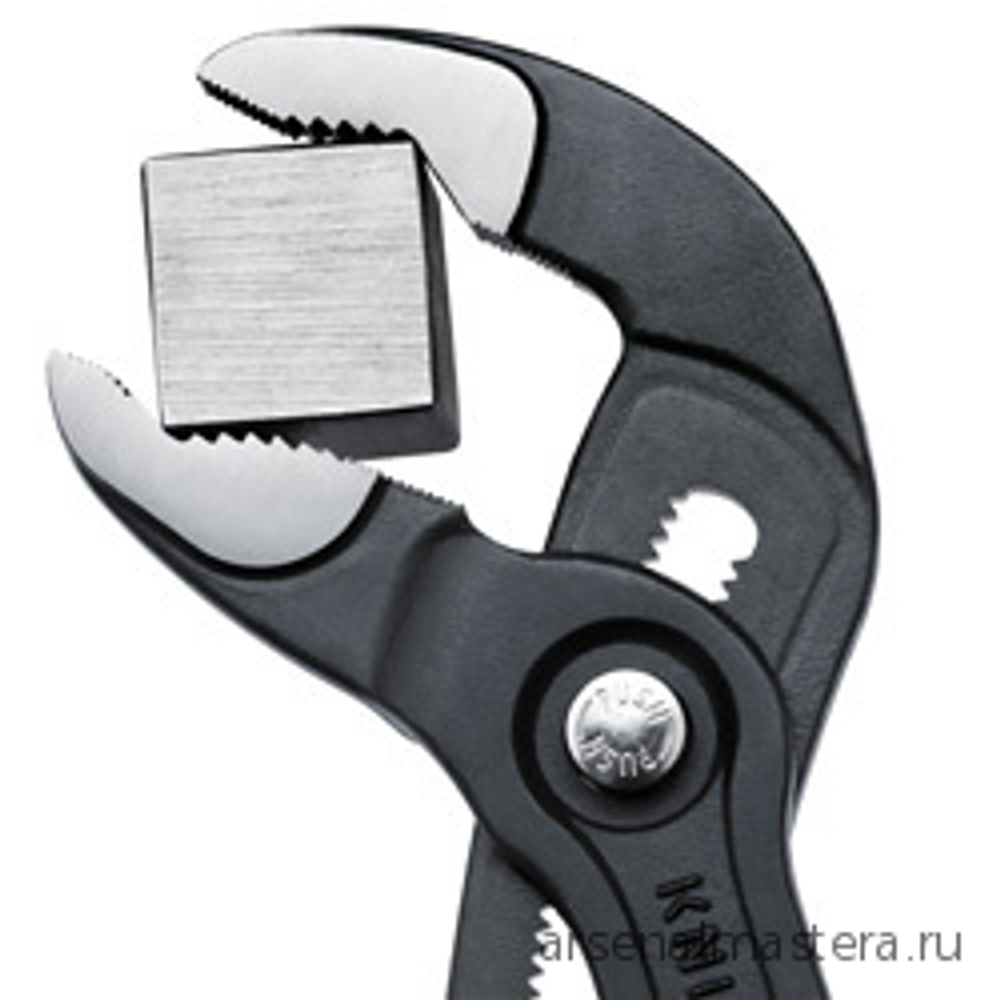 ХИТ! Клещи переставные COBRA 250 мм, зев 50 мм, фосфатированные, обливные ручки 87 01 250 KNIPEX KN-8701250