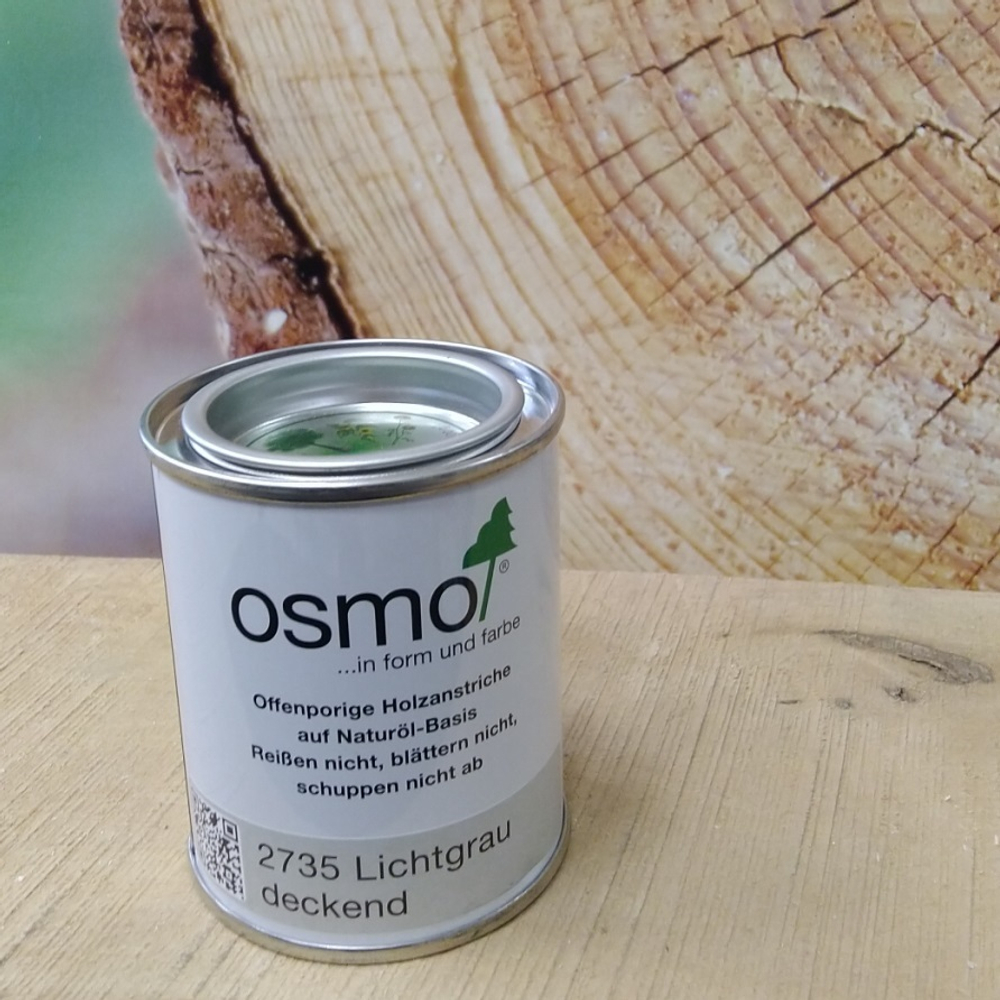 РАСПРОДАЖА! Непрозрачная краска для наружных работ Osmo 2735 дымчато-серая 0,125 л Landhausfarbe Osmo-2735-0.125 11400142