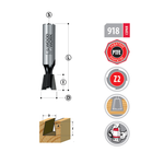 Новинка! Фреза ласточкин хвост Woodwork D=15,8 S=8 угол=7°, для обработки твердых и мягких пород древесины, МДФ и ДСП 918.1607.08