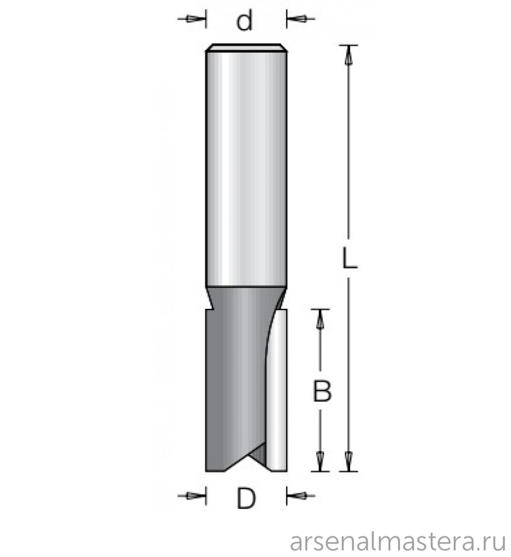 Фреза прямая пазовая DIMAR 6 x 25 x 63 x 8 1070135