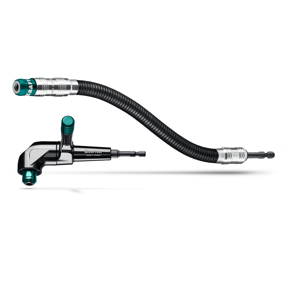 Новинка! Угловая ударная насадка + гибкий ударный адаптер KRAFTOOL RIGHT ANGLE SET 140 мм, 425 мм. Для монтажа и демонтажа резьбовых соединений с инструментом 26778
