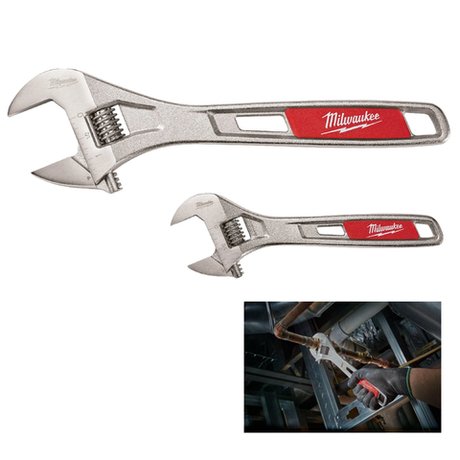 Новинка! Набор разводных ключей 2 шт Milwaukee 150 / 250 мм MILWAUKEE 48227400