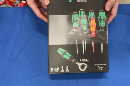 ХИТ! Промо-набор 7 предметов ОТВЕРТКИ + подставка + открывалка, PH 1 - 2, SL 3 - 4 - 5.5, SL V 350 / 335 / 160i / 7 WERA Kraftform Plus WE-203775