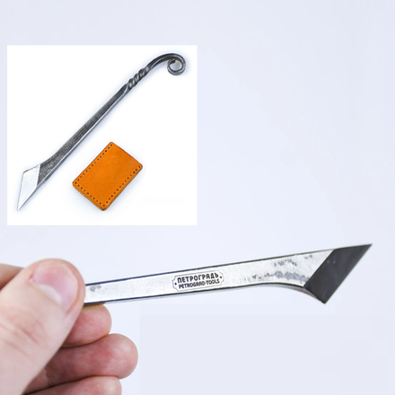 Новинка! Нож разметочный ПЕТРОГРАДЪ модель N4, правая заточка, длина ножа 195 мм, длина режущей кромки 35 мм М00018371