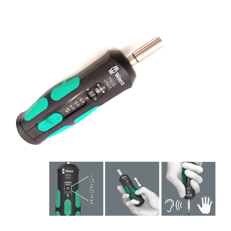 АКЦИЯ 2025! Динамометрическая отвертка WERA Kraftform Safe-Torque Speed 7510 1-3 Нм WE-075810