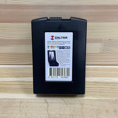 Новинка! Набор из 3 сверл ступенчатых по металлу ZALTAR HSS TiAlN, Gr.1/2/3 D 4-12, 4-20, 6-30 мм прямая канавка, трехплоскостной хвостовик ZA-50071