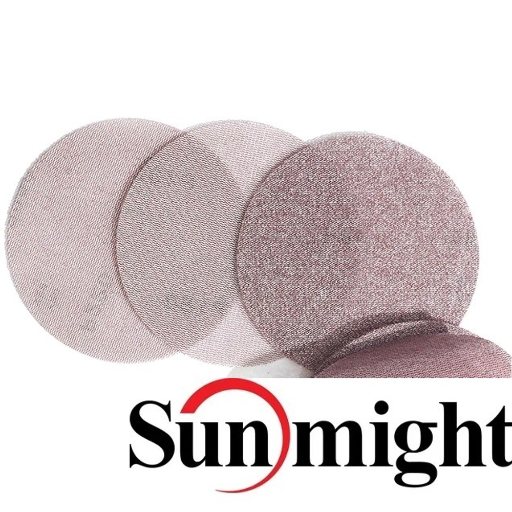 Шлифовальные круги 50 шт SUN NET X313T 125 мм на липучке сетка P 120 Sunmight 82108-50