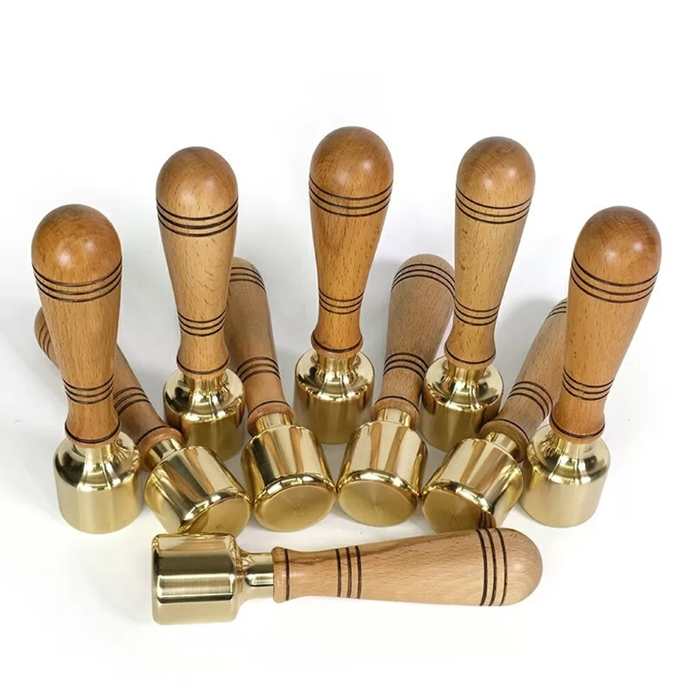 ХИТ! Киянка латунная / Молоток резчицкий 500 г рукоятка из бука Woodwork 852002W