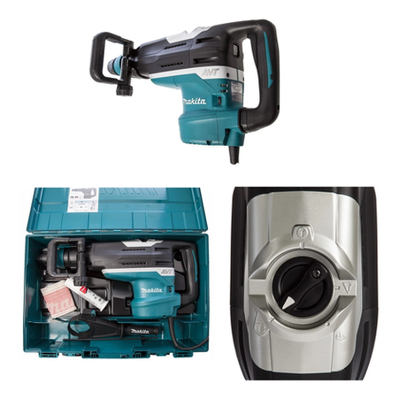 Новинка! Перфоратор сетевой мощный Makita SDS-Max HR 5212 C 1,51 кВт. Антивибрационная система AVT. Два режима работы: сверление с ударом и долбление, в кейсе HR5212C