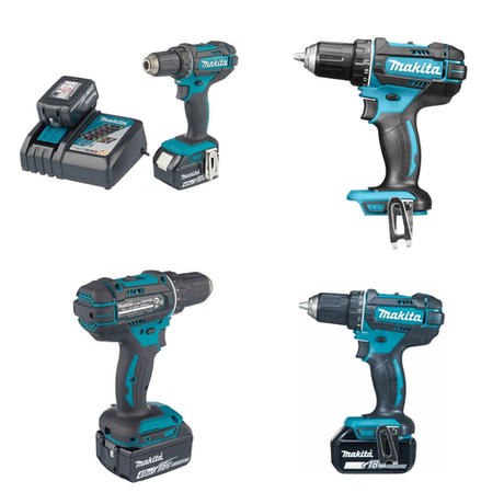 Новинка! КОМПЛЕКТ: Аккумуляторная дрель - шуруповерт Makita XPT 18 В, ДВА Аккумулятора 4 А·ч, Зарядное устройство, Кейс, Max D сверления металл 13 мм, дерево 38 мм DDF482RME