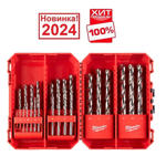 ХИТ! Набор сверл по металлу 19 единиц 1 - 10 мм THUNDERWEB  HSS-G GEN III в футляре Milwaukee 4932493869