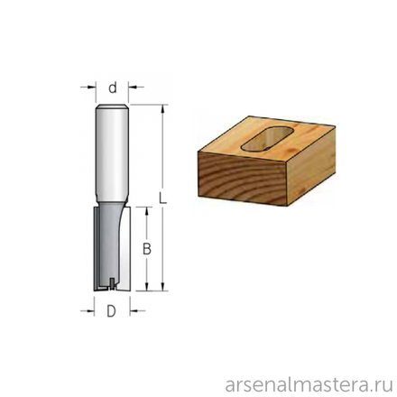 Фреза пазовая врезная WPW 10.0 x 19 x 51 x 8 PT31005