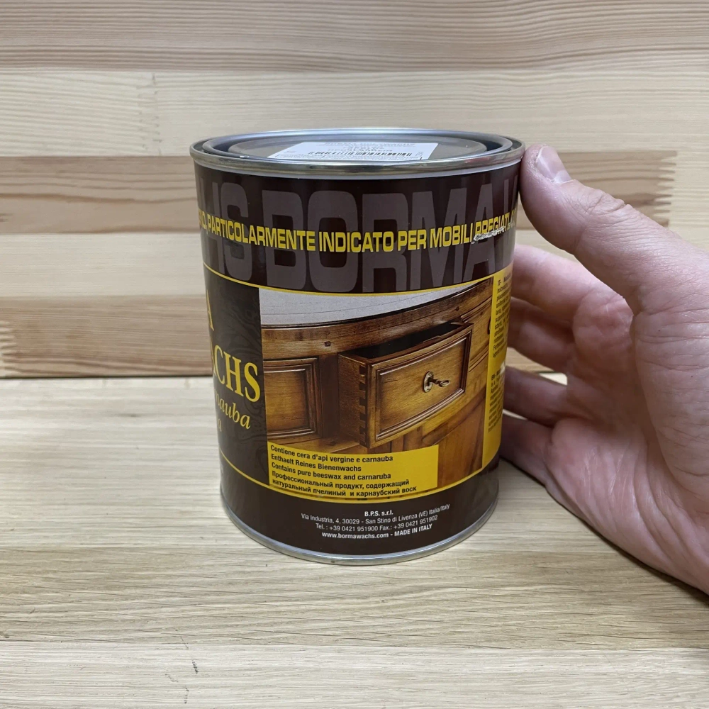 Новинка! Воск пчелиный Borma Holzwachs Bee's D`api прозрачный 1 л для внутренних работ 0150