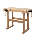 Новинка! Чешский верстак столярный деревянный PINIE Starter 1680 х 630 х 860 мм, столешница из массива бука 90 мм, 2 чугунных тисков York, 36 отверстий 20 мм под фиксаторы Starter1700D20