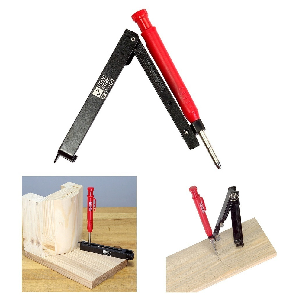 ХИТ! Шаблон с циркулем для копирования, разметки с карандашом WOODWORK GRT-100