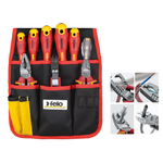 Новинка! Набор электрика Felo 9 предметов Диэлектрические отвертки Ergonic SL и РН, диэлектрические пассатижи 180 мм, бокорезы 160 мм, нож для снятия изоляции, отвертка тестер сети, в сумке 41399504