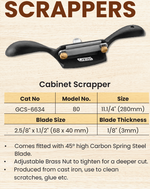 Новинка! Цикля cтолярная N80 Cabinet Scraper (Стружок циклёвочный), 280 мм, лезвие 68 мм GARVIN SCS-6634