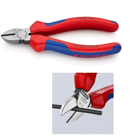 Кусачки 140 мм (БОКОРЕЗЫ) фосфатированные, 2-комп ручки, SB KNIPEX KN-7002140SB