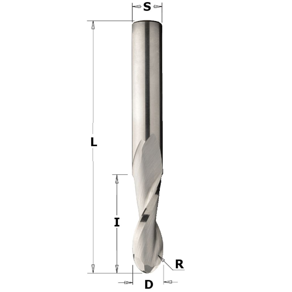 Фреза спиральная монолитная 12 x 35 x 80 Z2 S12 RH CMT 199.120.11