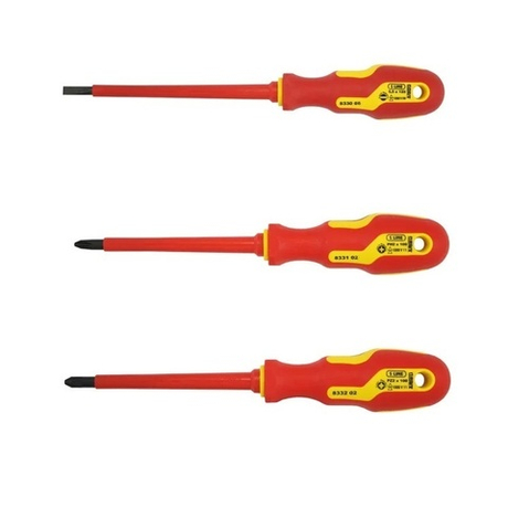 Новинка! Набор из 7 отверток S Line Electro Profi PH + PZ + ШЛИЦ. Безопасная работа до напряжения 1000 В 8557 70 Narex 855770
